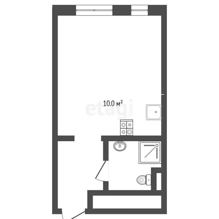 Квартира-студия: Тюмень, Полевая улица, 117к5 (24.5 м) - Фото 0