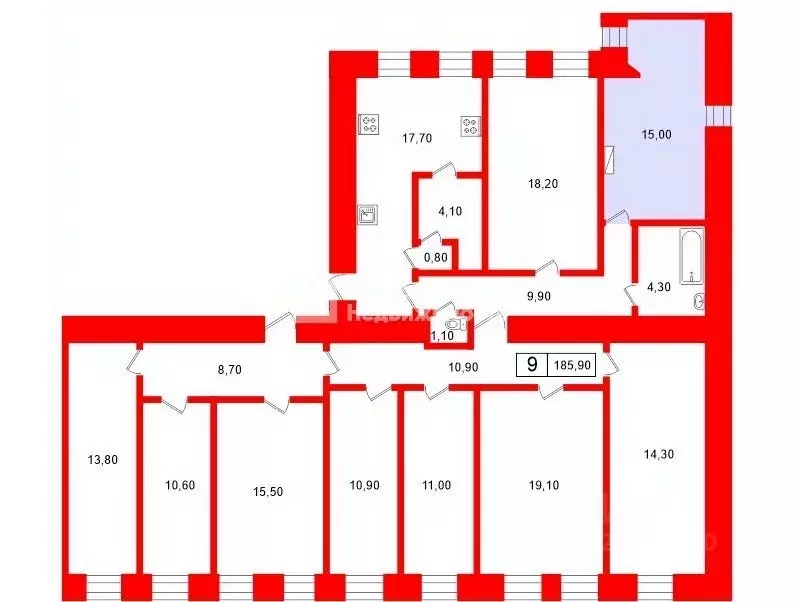 Комната Санкт-Петербург 15-я Васильевского острова линия, 62 (15.0 м) - Фото 2