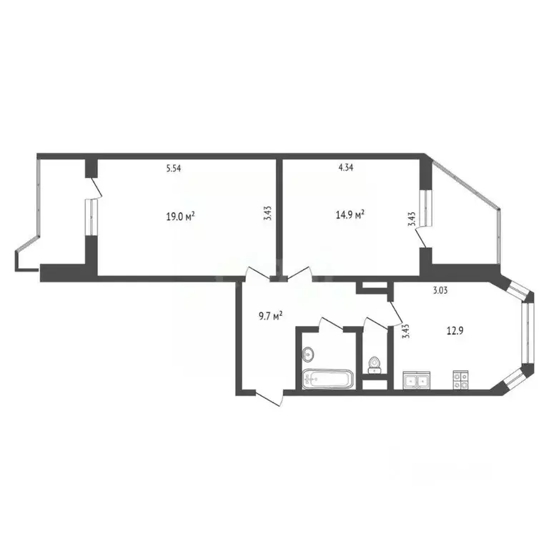 2-к кв. Москва 3-я Мытищинская ул., 3к2 (60.5 м) - Фото 1