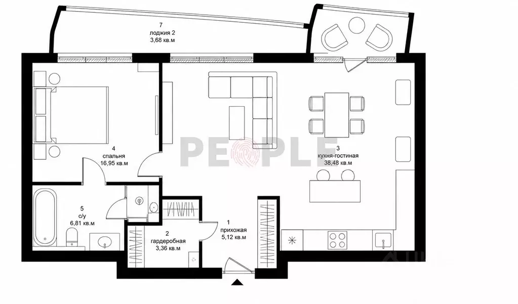2-к кв. Москва ул. Янковского, 1к3 (80.0 м) - Фото 2
