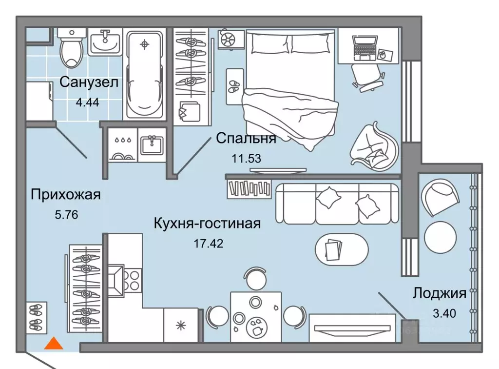 2-к кв. Ульяновская область, Ульяновск Новый Город мкр, 10-й кв-л, ... - Фото 0