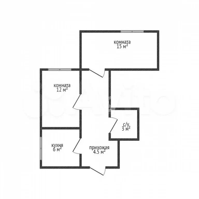 2-к. квартира, 40,5 м, 3/4 эт. - Фото 0