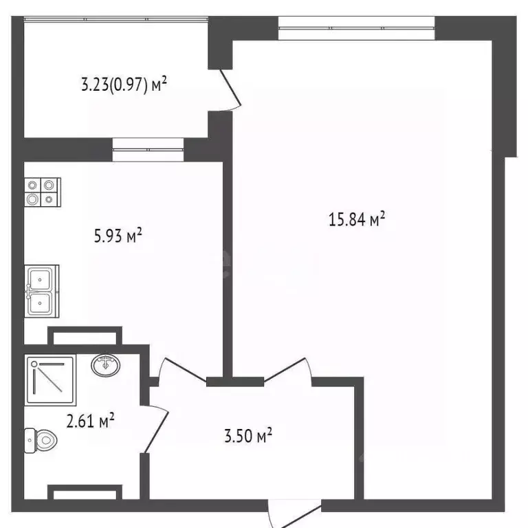 1-к кв. Севастополь ул. Горпищенко, 145к5 (27.6 м) - Фото 1