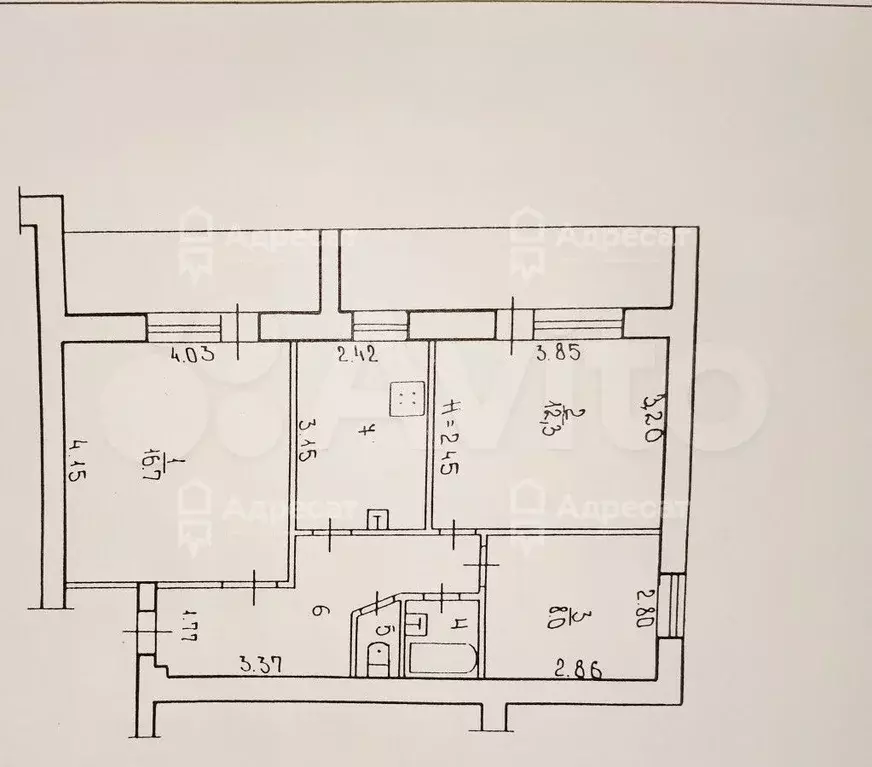 3-к. квартира, 64,4 м, 11/14 эт. - Фото 0