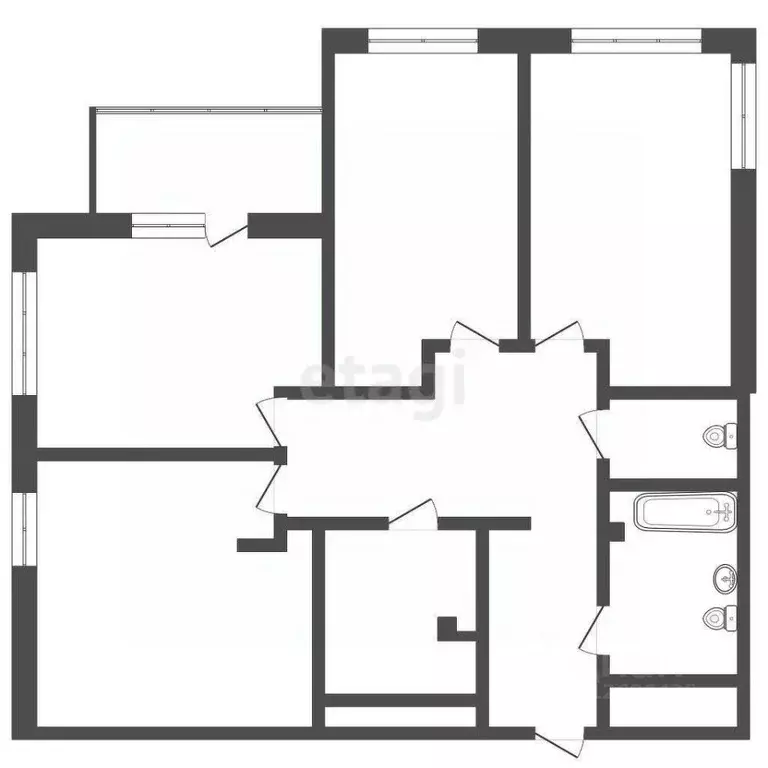 3-к кв. Москва Лазоревый проезд, 3 (106.0 м) - Фото 2