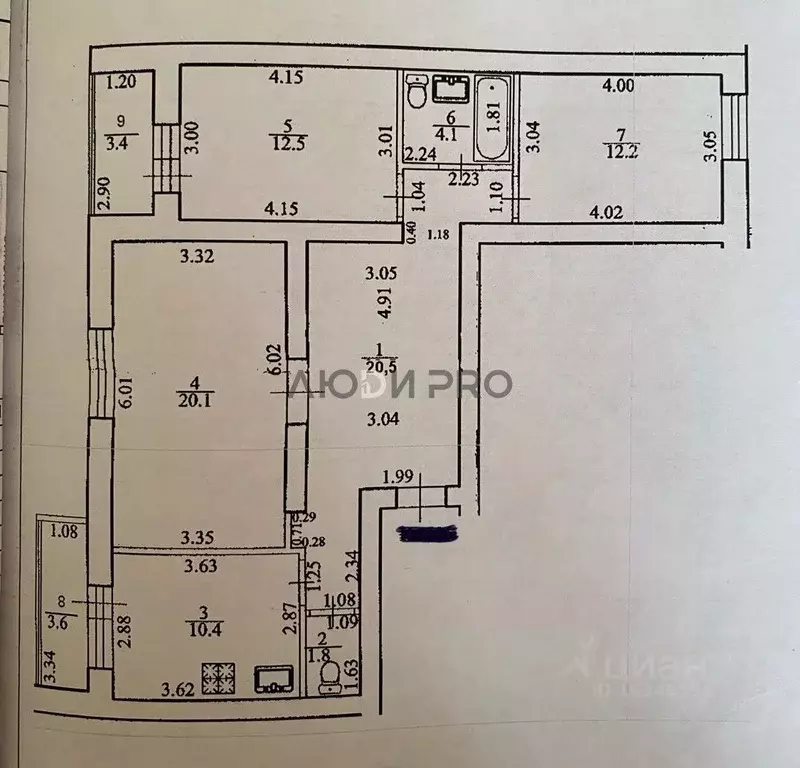 3-к кв. Башкортостан, Уфа Дагестанская ул., 33 (81.0 м) - Фото 2