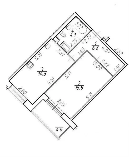 1-к кв. Санкт-Петербург ул. Маршала Захарова, 10 (41.0 м) - Фото 2