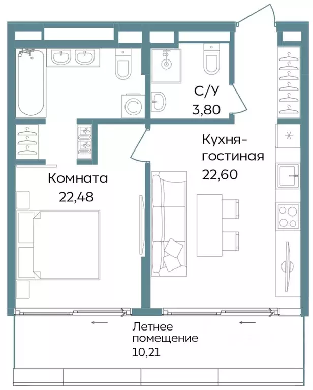 2-к кв. Крым, Саки ул. Морская (59.09 м) - Фото 0