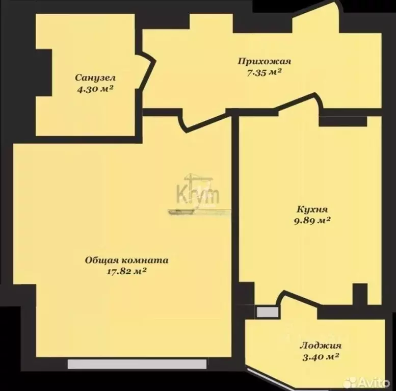 1-к кв. Севастополь ул. Колобова, 20 (39.1 м) - Фото 2