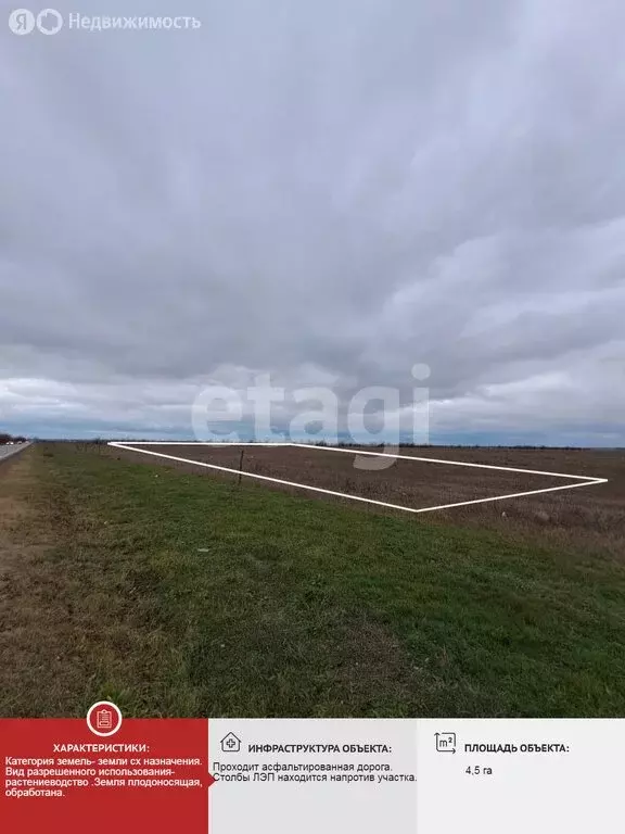 Участок в Сакский район, село Молочное (456.4 м) - Фото 1