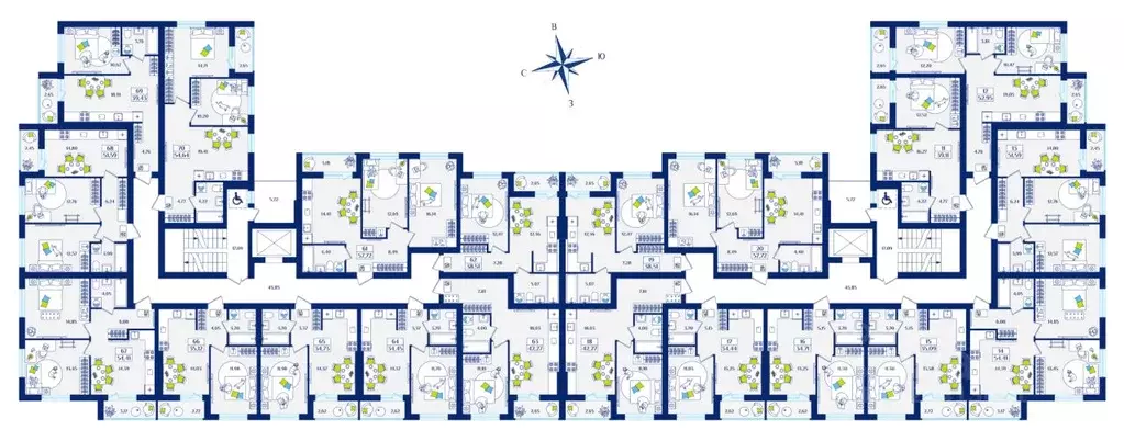 1-к кв. Калининградская область, Зеленоградск  (39.11 м) - Фото 2