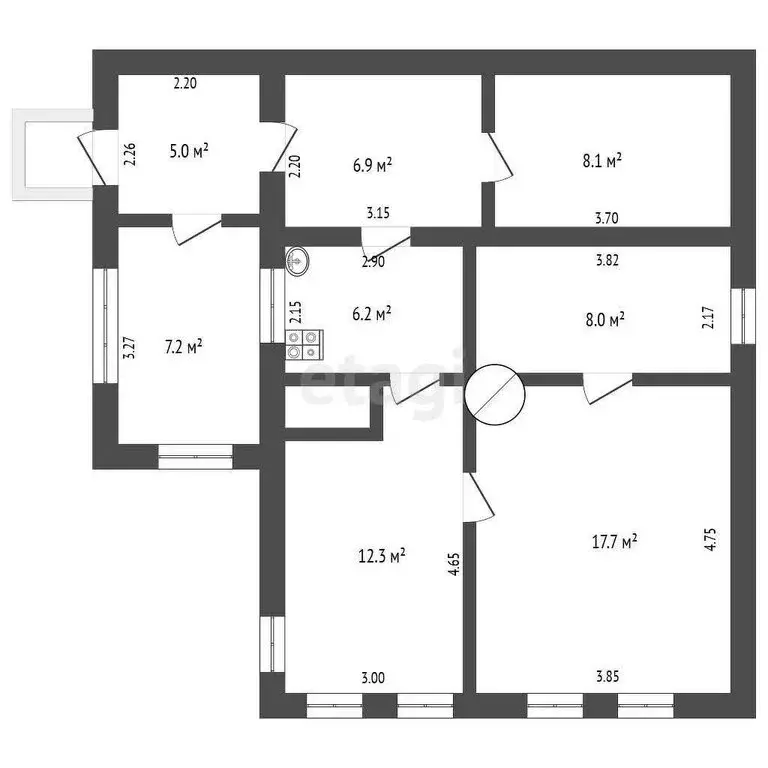 Дом в село Борисовка, Береговой переулок (65.8 м) - Фото 2