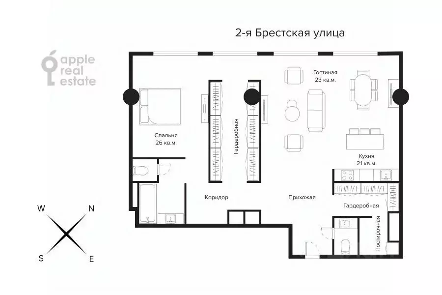 2-к кв. Москва Большая Грузинская ул., 69 (113.5 м) - Фото 2