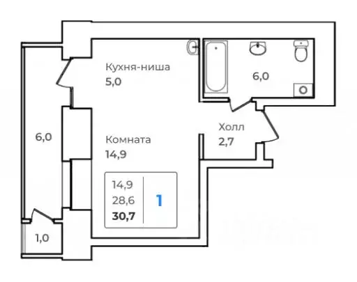 1-к кв. Амурская область, Благовещенск Зейский Бульвар жилой комплекс ... - Фото 0