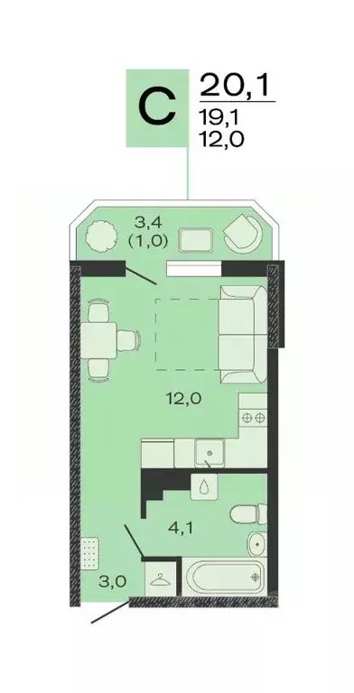 Студия Краснодарский край, Красноармейский район, Марьянское с/пос, ... - Фото 0