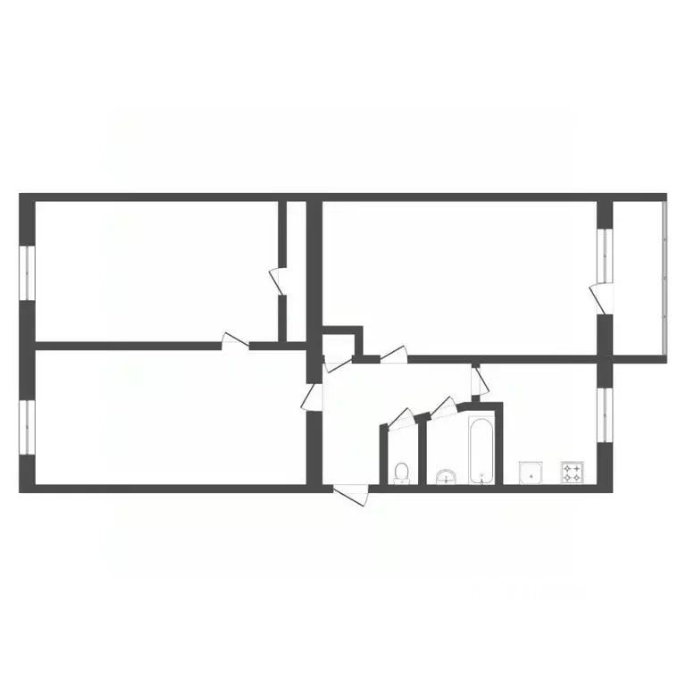 3-к кв. Тюменская область, Тюмень ул. Фурманова, 4 (59.2 м) - Фото 2
