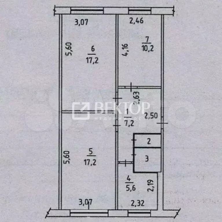 3-к. квартира, 61 м, 1/5 эт. - Фото 0