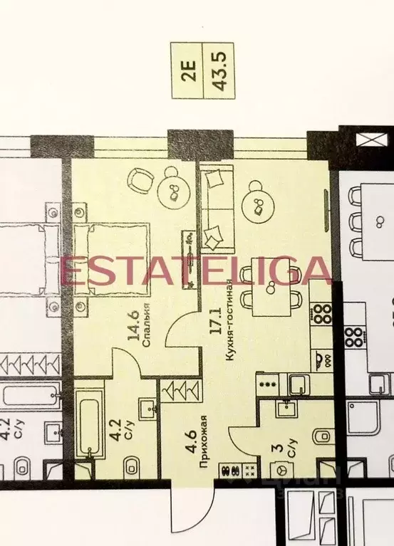 1-к кв. Москва ул. Архитектора Власова, 71к1 (43.5 м) - Фото 2