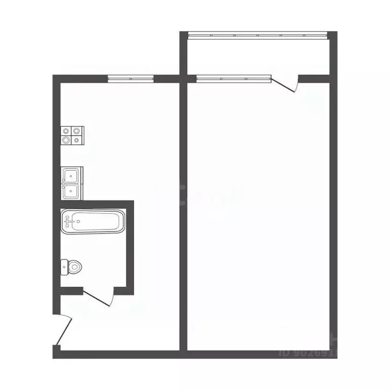 1-к кв. Кемеровская область, Киселевск ул. Льва Толстого, 9 (31.4 м) - Фото 2