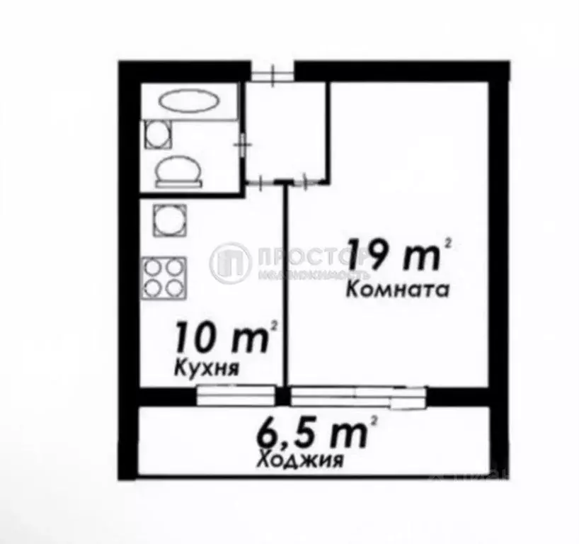 1-к кв. Московская область, Дзержинский ул. Шама, 10 (42.0 м) - Фото 1