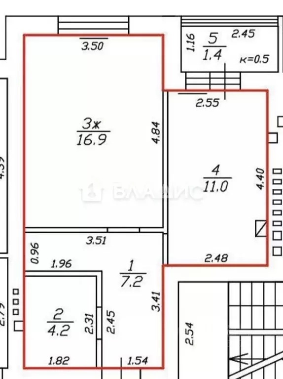 1-к кв. Калининградская область, Светлогорск Железнодорожный пер., 11 ... - Фото 2