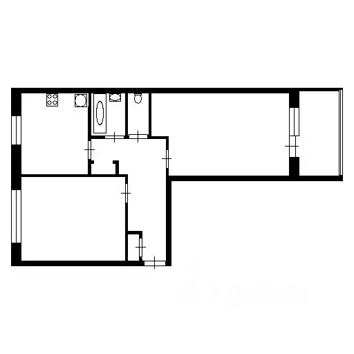 2-к кв. Красноярский край, Красноярск ул. Кутузова, 92 (50.0 м) - Фото 1