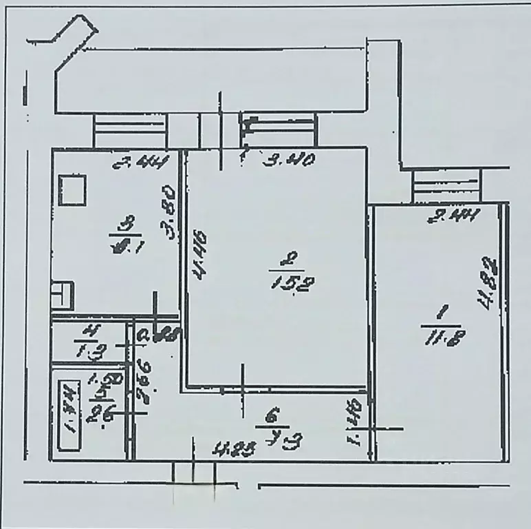 2-к кв. Башкортостан, Уфа Российская ул., 43/14 (49.7 м) - Фото 2