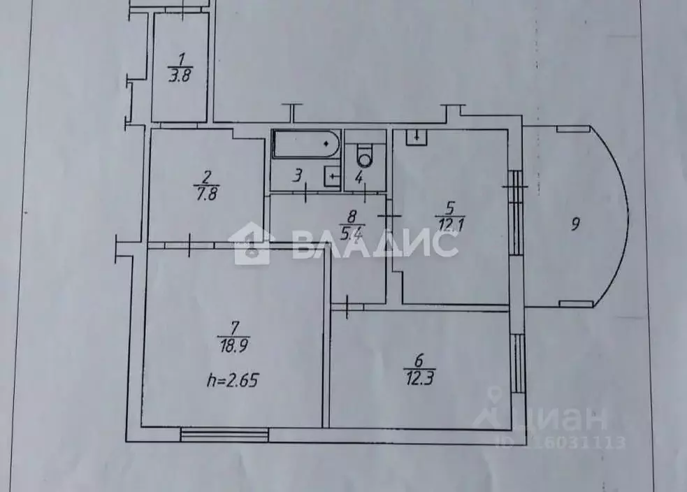 2-к кв. Красноярский край, Красноярск Ястынская ул., 3А (65.0 м) - Фото 1