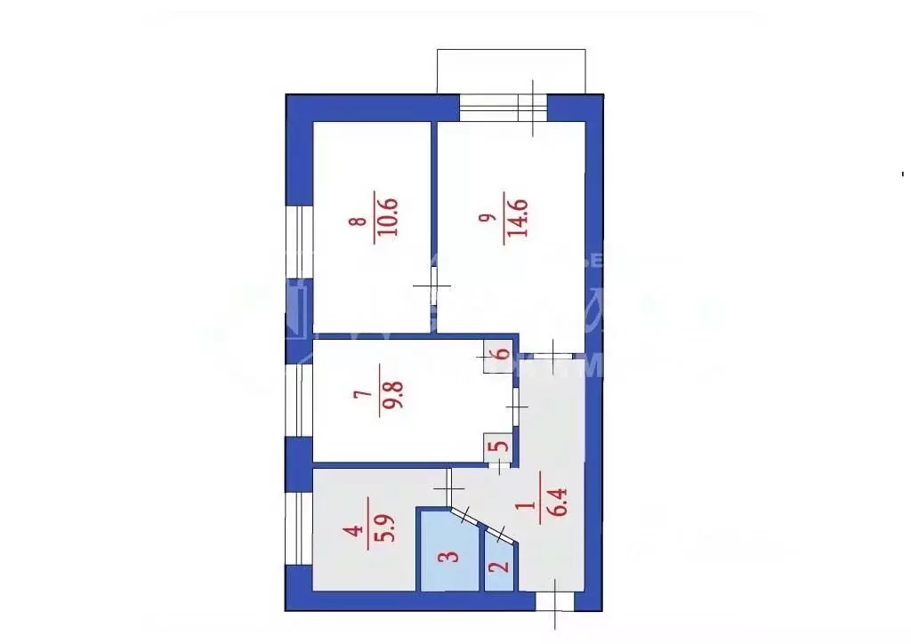 3-к кв. Кемеровская область, Кемерово ул. Александрова, 15А (51.0 м) - Фото 1