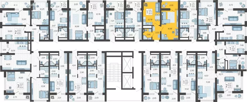 1-комнатная квартира: Сочи, жилой комплекс Кислород, 3 (38 м) - Фото 1