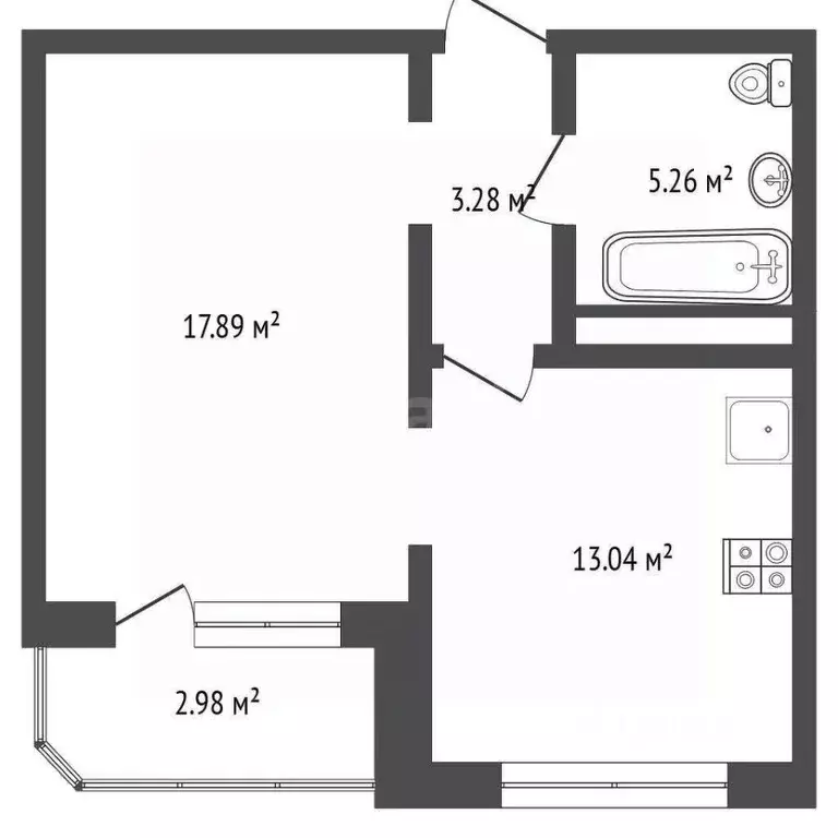 1-к кв. Тюменская область, Тюменский муниципальный округ, д. Патрушева ... - Фото 1