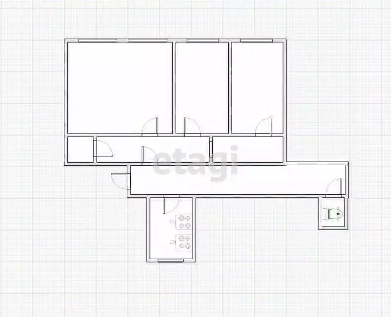 5-к кв. Костромская область, Кострома ул. Чайковского, 6 (84.0 м) - Фото 2