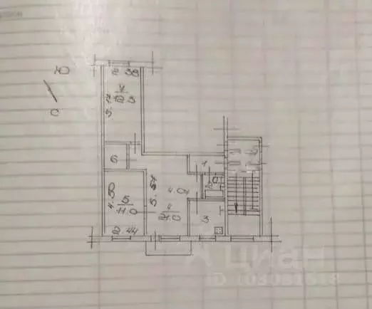 3-к кв. Калужская область, Калуга ул. Карла Либкнехта, 17 (58.4 м) - Фото 2