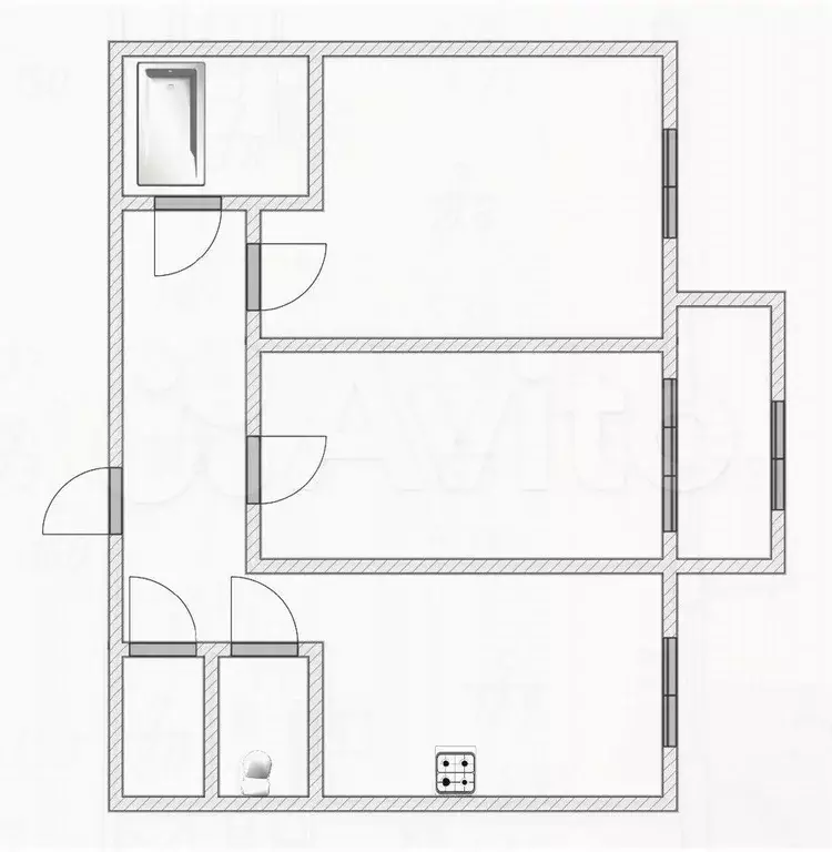2-к. квартира, 66 м, 12/24 эт. - Фото 0