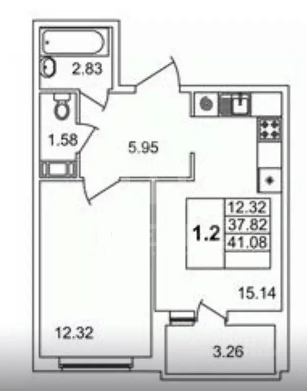 1-к кв. Ленинградская область, Всеволожский район, пос. Бугры проезд ... - Фото 2