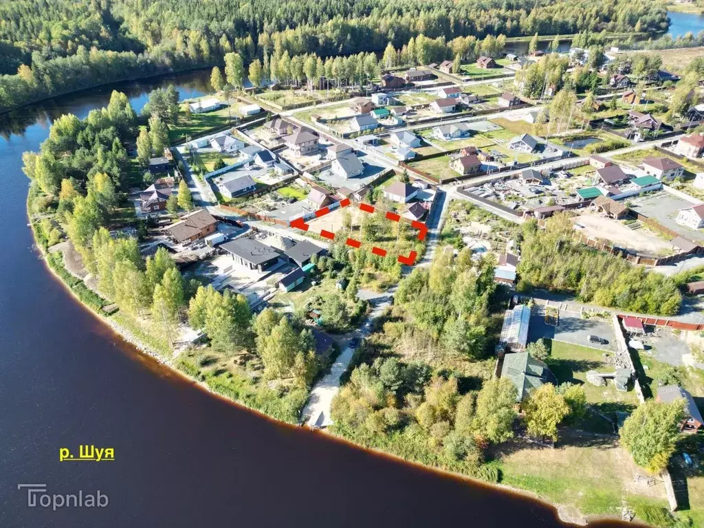 Участок в Карелия, Пряжинский район, Чалнинское с/пос, д. Нижние ... - Фото 1