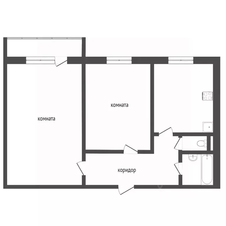 2-к кв. Костромская область, Кострома ул. Северной Правды, 33 (50.4 м) - Фото 2