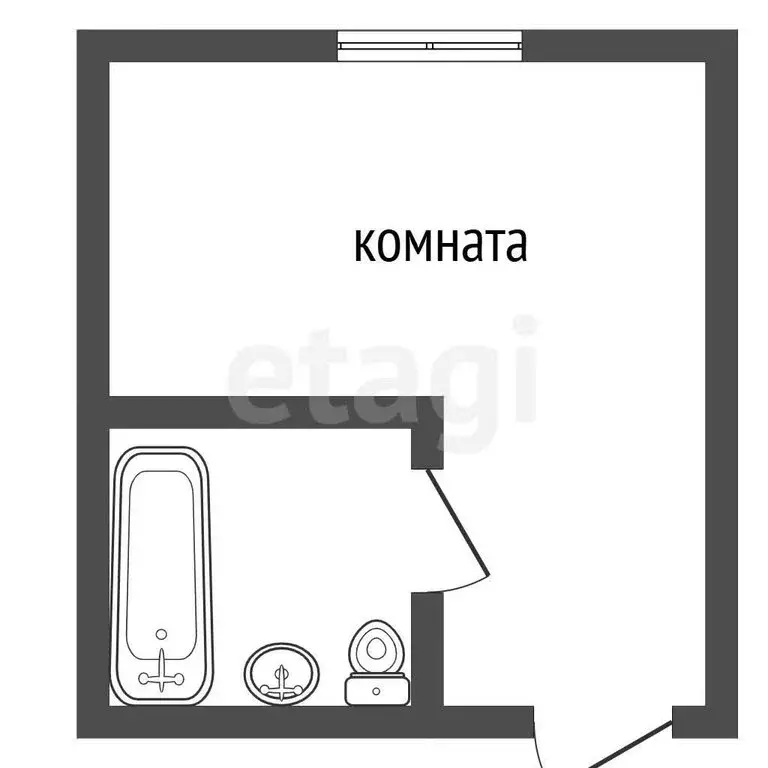 Квартира-студия: Заводоуковск, Первомайская улица, 9 (13.1 м) - Фото 1