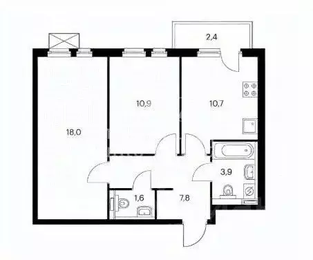 2-к кв. Калужская область, Калуга ул. 65 лет Победы, 23 (52.9 м) - Фото 2