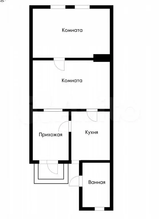 2-к. квартира, 41 м, 1/1 эт. - Фото 0