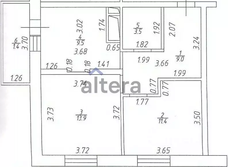 2-к кв. Татарстан, Казань ул. Родины, 24В (47.3 м) - Фото 2