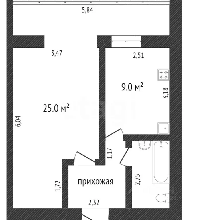 1-к кв. Костромская область, Кострома ул. Свердлова, 74 (42.2 м) - Фото 1