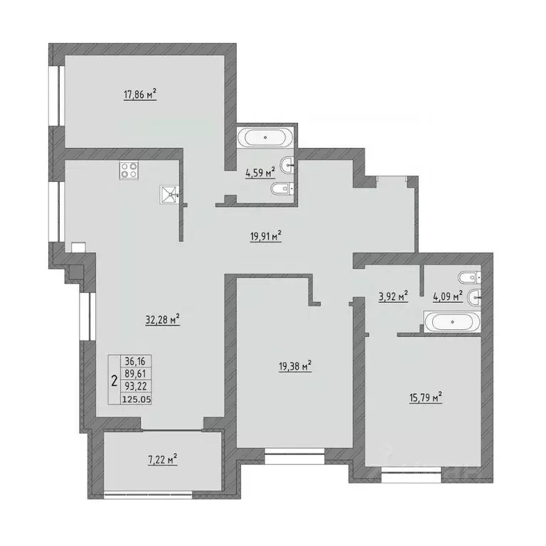3-к кв. Ивановская область, Иваново Кооперативная ул., 3 (125.05 м) - Фото 0