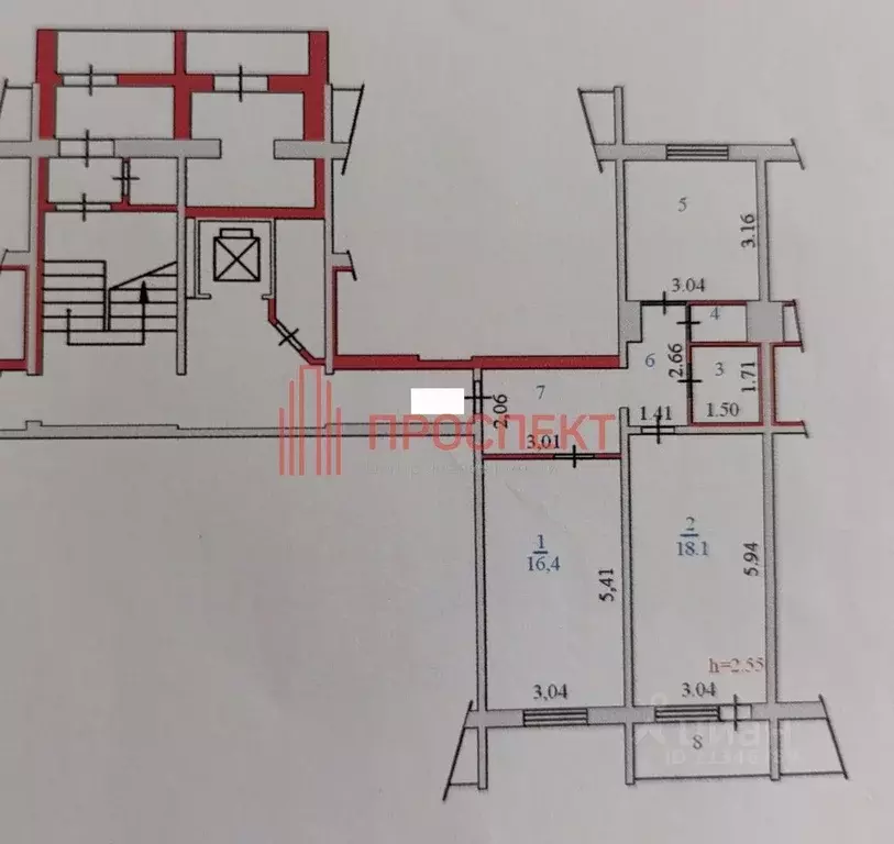 2-к кв. Пензенская область, Пенза Ладожская ул., 164 (57.4 м) - Фото 2