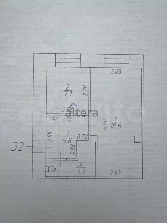 2-к. квартира, 35,4 м, 1/3 эт. - Фото 0