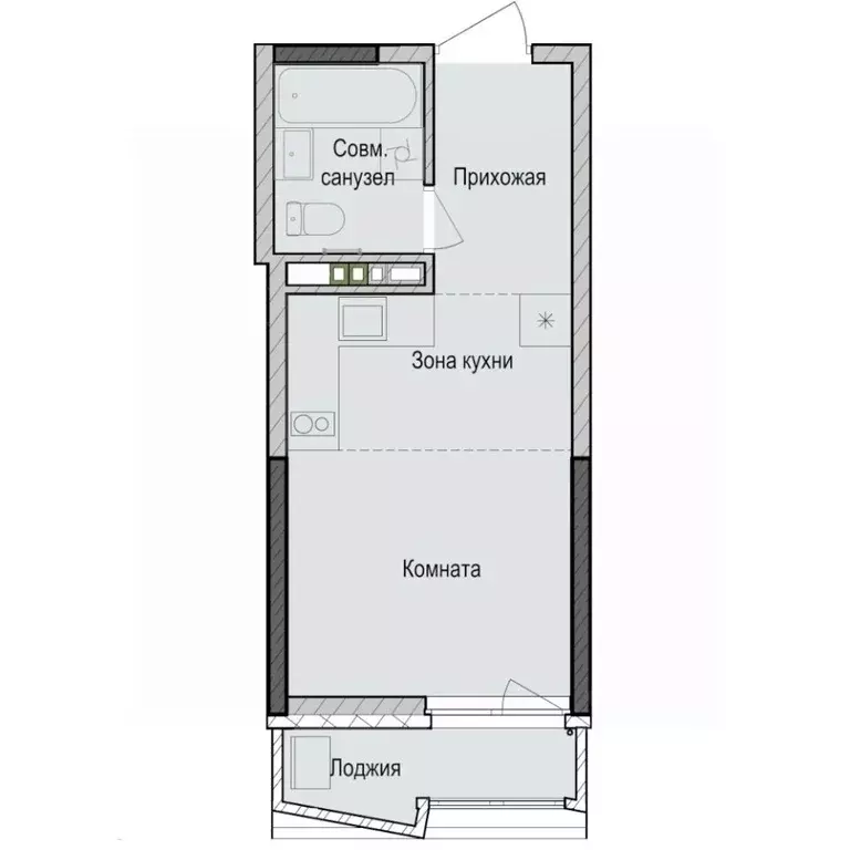 Студия Татарстан, Казань Седьмое Небо жилрайон, Унай жилой комплекс ... - Фото 1