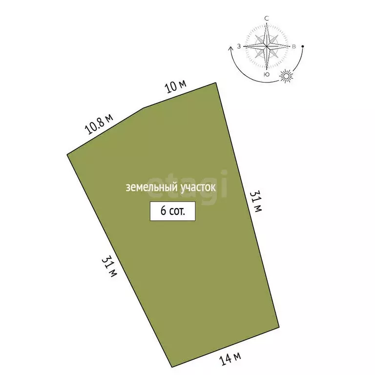 Участок в Приморский, Черниговская улица, 8 (6 м) - Фото 1