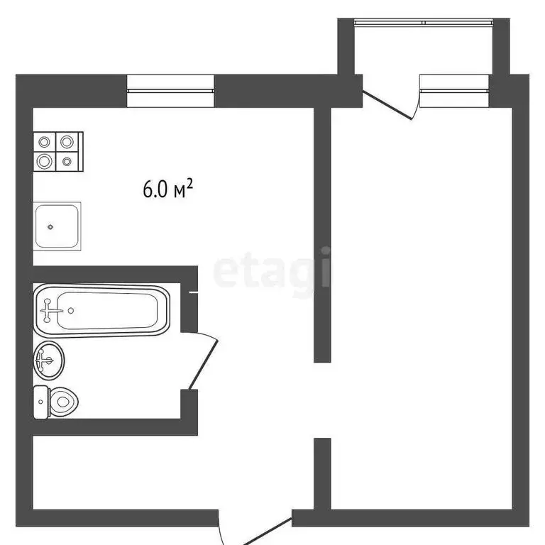 1-комнатная квартира: Муром, улица Воровского, 95 (27.6 м) - Фото 0