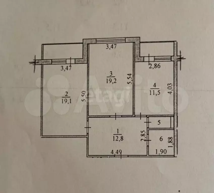 2-к. квартира, 67,7 м, 6/10 эт. - Фото 0