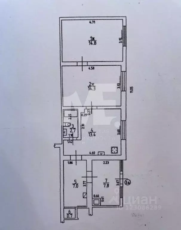 2-к кв. Калининградская область, Калининград Двинская ул., 3 (52.9 м) - Фото 1